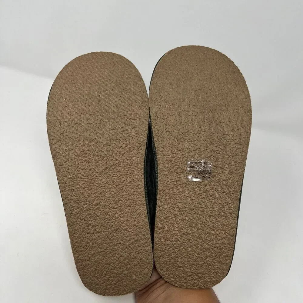 Crewcuts Boys Slippers Forrest Green Curduroy Sz. 5